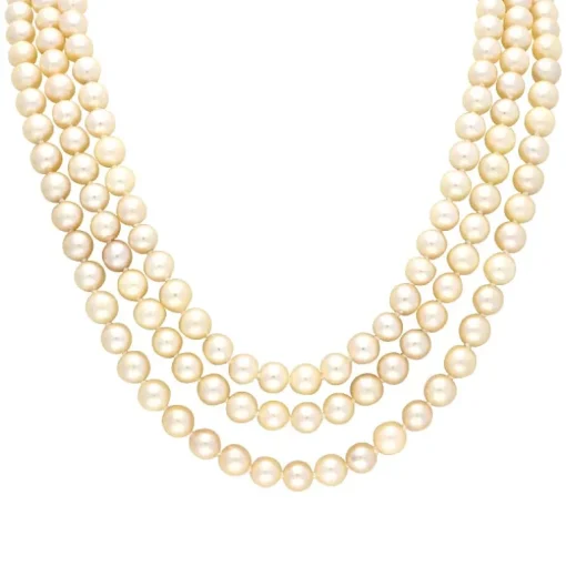 Perlkette Gelbgold