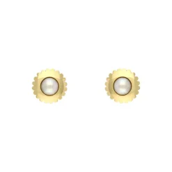 Perl-Ohrstecker Gelbgold