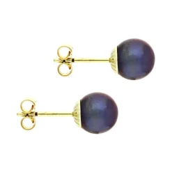 Perl-Ohrstecker Gelbgold