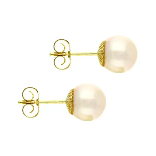 Perl-Ohrstecker Gelbgold
