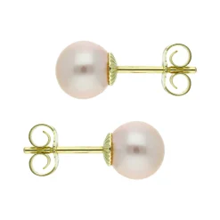 Perl-Ohrstecker Gelbgold