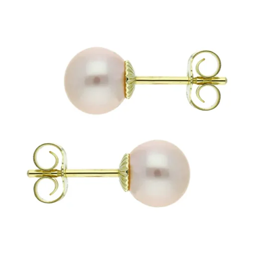Perl-Ohrstecker Gelbgold