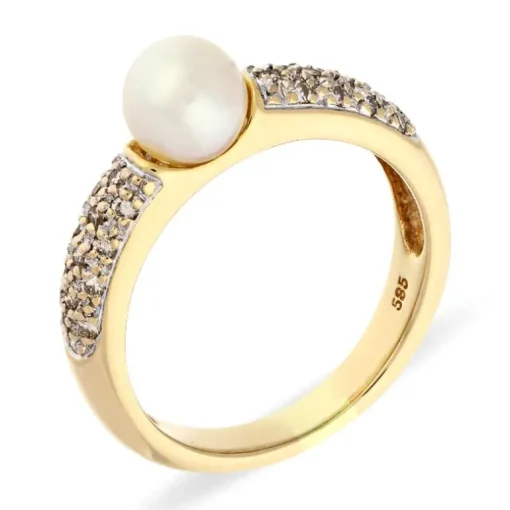 Perl-Ring Gelbgold