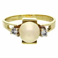 Perl-Ring Gelbgold