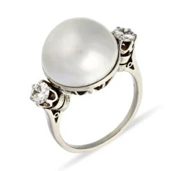 Perl-Ring Weißgold