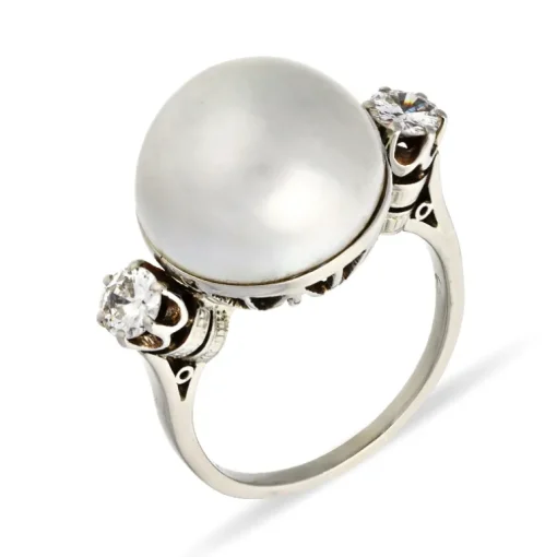 Perl-Ring Weißgold