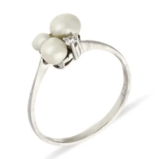 Perl-Ring Weißgold