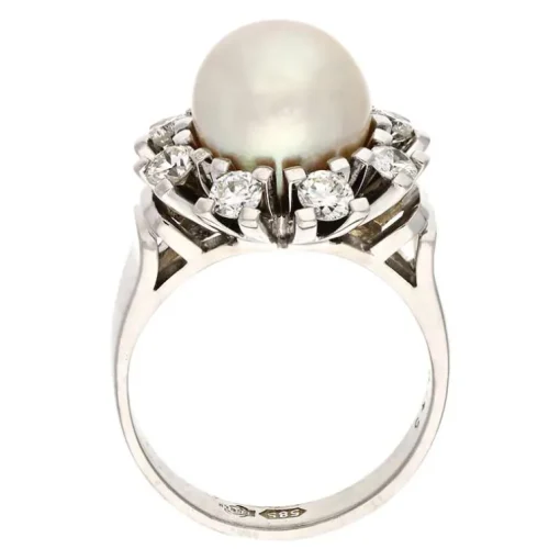 Perl-Ring Weißgold