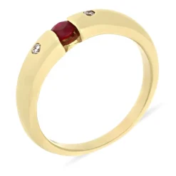 Rubin-Ring Gelbgold