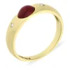 Rubin-Ring Gelbgold