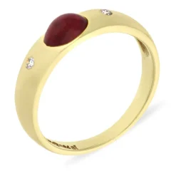 Rubin-Ring Gelbgold