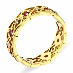 Rubin-Ring Gelbgold