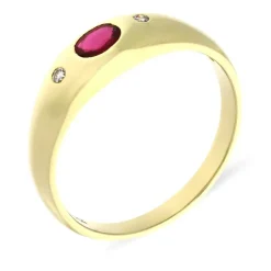 Rubin-Ring Gelbgold