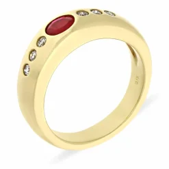 Rubin-Ring Gelbgold