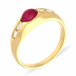 Rubin-Ring Gelbgold