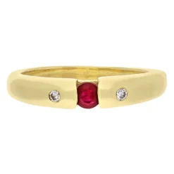 Rubin-Ring Gelbgold