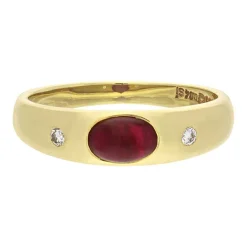 Rubin-Ring Gelbgold