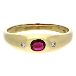 Rubin-Ring Gelbgold