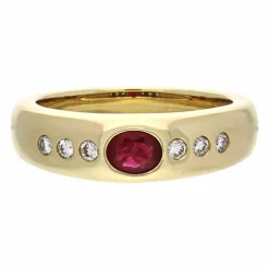 Rubin-Ring Gelbgold
