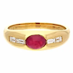 Rubin-Ring Gelbgold