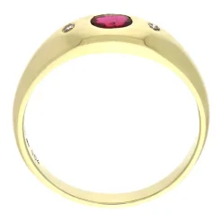 Rubin-Ring Gelbgold