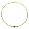 Safir-Collier Gelbgold