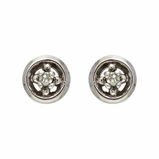 Safir-Oohrstecker Weißgold