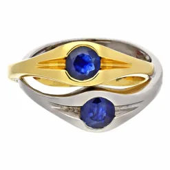 Safir-Ring Bicolor