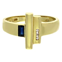 Safir-Ring Gelbgold