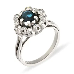 Safir-Ring Weißgold