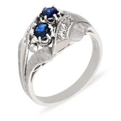 Safir-Ring Weißgold