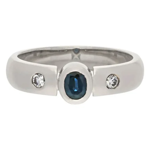 Safir-Ring Weißgold