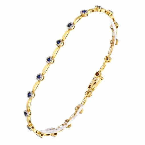 Saphir-Armband Gelbgold