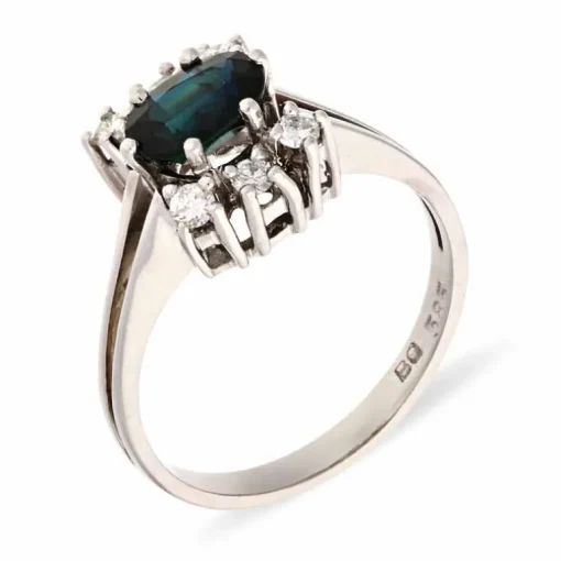 Saphir-Ring Weißgold