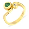Smaragd-Ring Gelbgold