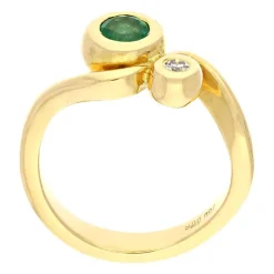 Smaragd-Ring Gelbgold