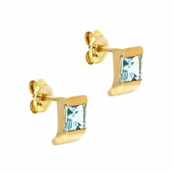 Topas-Ohrstecker Gelbgold