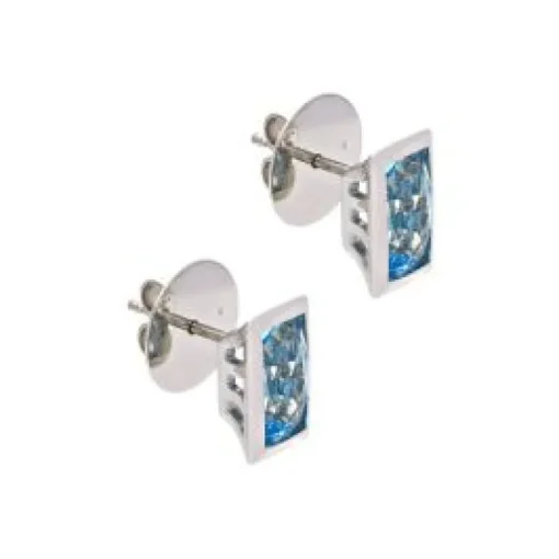 Topas-Ohrstecker Weißgold