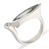 Topas-Ring Silber rhodiniert