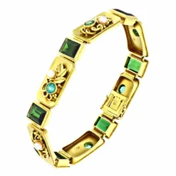 Turmalin-Armband Gelbgold