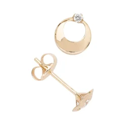 Zirkonia-Ohrschmuck Gelbgold