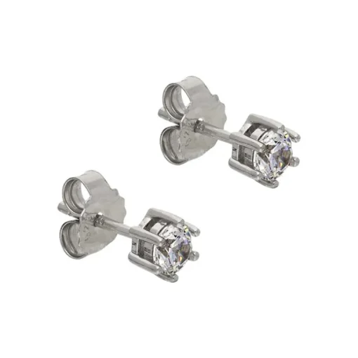 Zirkonia-Ohrstecker Silber